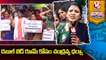 Teenmaar Chandravva Protest In front Of GHMC Office For Double Bedroom House _ V6 Teenmaar