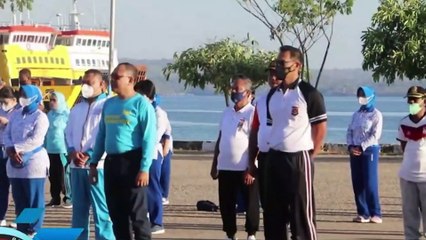 Wakapolda NTT Ikut Olahraga Bersama Sambut HUT Lantamal VII Kupang ke-17