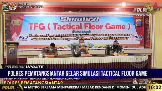 PRESISI Update 10.00 WIB Polres Pematangsiantar Gelar Simulasi Tactical Floor Game Pengamanan W20