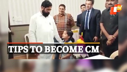 Little girl wants to become CM, Shinde assures to pass resolution