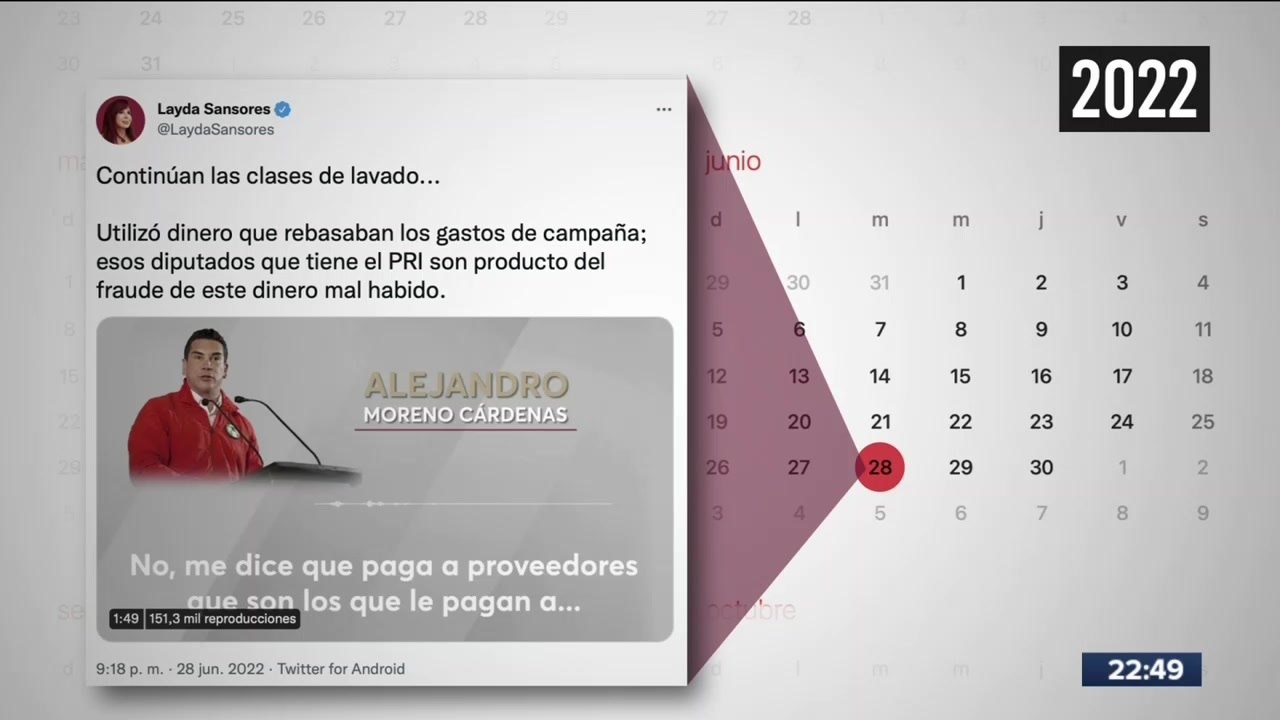 Layda Sansores se “echa para atrás” con los audios de “Alito” Moreno