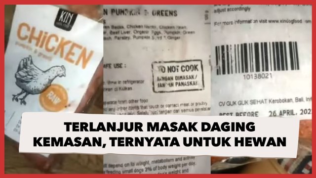 Pemuda Kaget Terlanjur Masak Daging Kemasan, Ternyata Khusus untuk Hewan