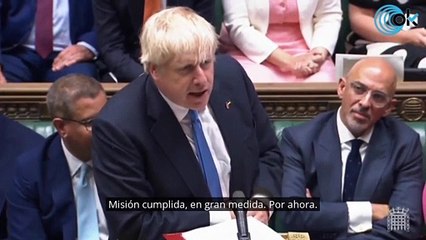 Así se despide Boris Johnson del Parlamento Británico: "Hasta la vista, baby"