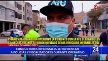 SJM: extranjeros agreden a fiscalizadores y policías en operativo contra el transporte informal