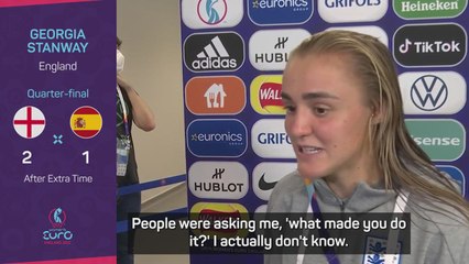 'What's the worst that can happen?' - Stanway on match-winning strike