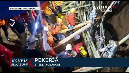 3 Pekerja Bangunan Tertimbun Longsor 2 Orang Meninggal