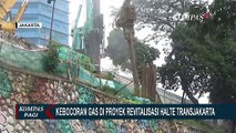 Pipa Gas Bocor di MT Haryono Imbas Proyek Revitalisasi Halte Transjakarta Cawang