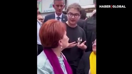 Meral Akşener ile sohbet eden gencin dili sürçtü, herkesi güldürdü