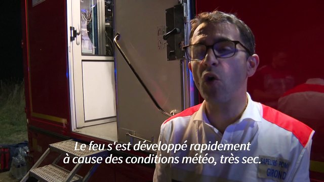 Gironde: les pompiers luttent contre un incendie difficile à maîtriser
