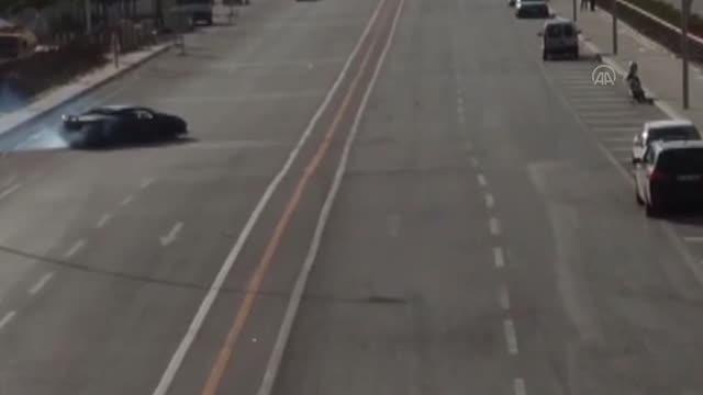 Lüks otomobille drift yapan sürücüye 9 bin 291 lira ceza