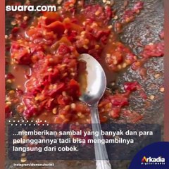 Datangi Warung Ayam Geprek, Pria Ini Berasa Makan di Rumah Sendiri