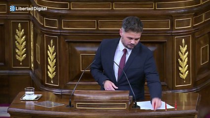 Rufián muestra unas balas en el Congreso y Sánchez enfurece