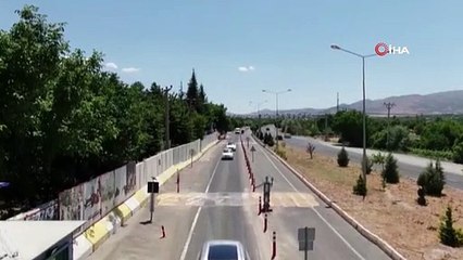 Elazığ'da dron destekli trafik denetimi