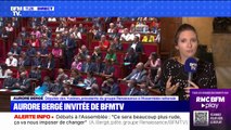 Aurore Bergé, présidente du groupe Renaissance à l'Assemblée nationale: 