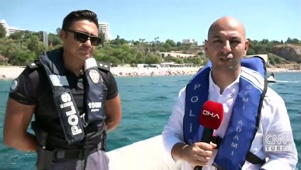 Falezlerde "jet ski" ile hayat nöbeti