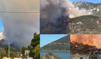 Datça’da orman yangını! Helikopterli müdahale başladı