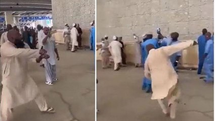 Hac sırasında döne döne şeytan taşlayan adamın videosu çok beğenildi