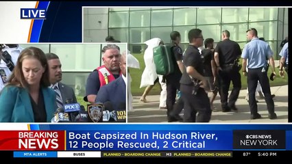 2 killed after boat capsizes in Hudson River