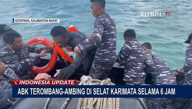 Momen Anggota TNI AL Selamatkan 8 ABK KLM Maju yang Tenggelam di Perairan Selat Karimata