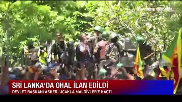 Sri Lanka'da Cumhurbaşkanı Gotabaya Rajapaksa ülkesinden ayrılıp Maldivler'e gitti, Başbakan OHAL ilan etti