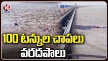 Fish Cage Culture Units Washed Away In Flood Water _ Telangana | V6 News