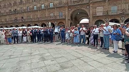 Homenaje a Miguel Ángel Blanco en la Plaza Mayor de Salamanca