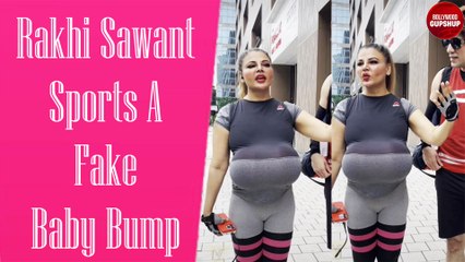 Rakhi Sawant Spot A Fake Baby Bump | Rakhi Sawant | Bollywood Gupshup