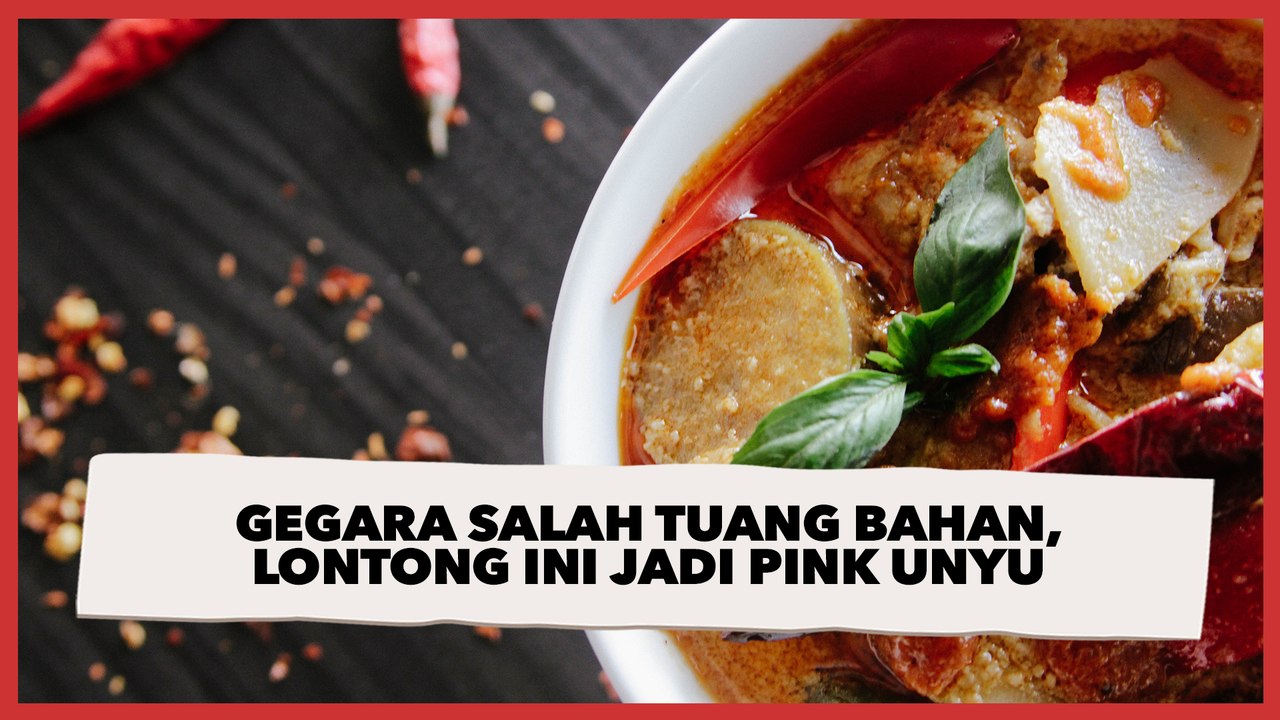 Viral! Gegara Salah Tuang Bahan, Penampakan Lontong Ini Jadi Pink Unyu
