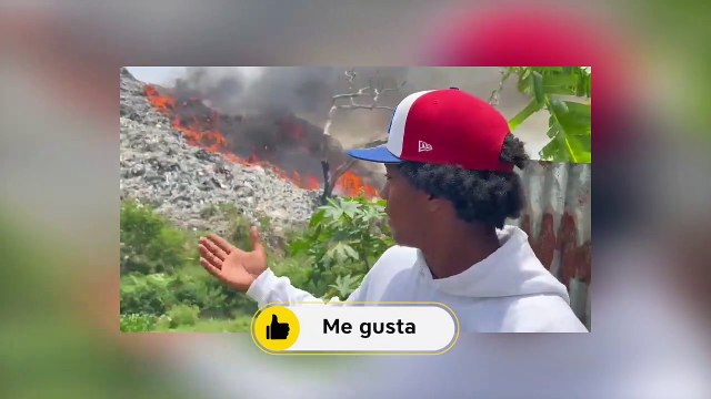 Varias comunidades están afectadas por incendio en el vertedero de Moca