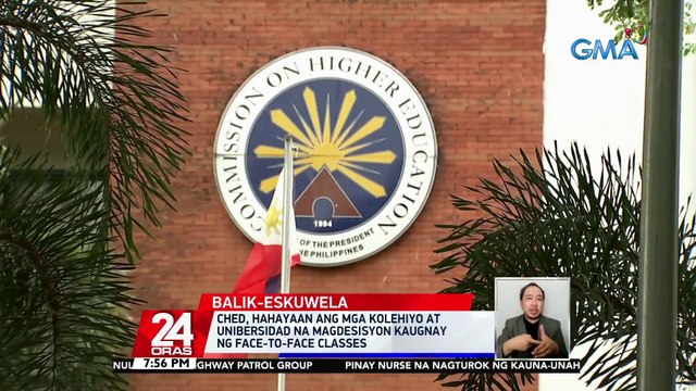 CHED, hahayaan ang mga kolehiyo at unibersidad na magdesisyon kaugnay ng face-to-face classes | 24 Oras