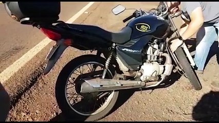 Motociclista fica ferido em engavetamento na PR-180