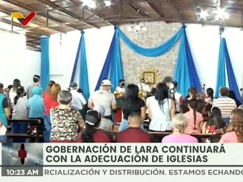 Lara | Feligreses agradecen a la Alcaldía del mcipio. Iribarren por adecuación de templos religiosos