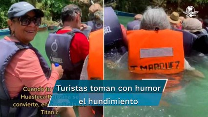 Al estilo del Titanic: se hunde lancha en la Huasteca Potosina