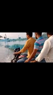 very dangerous bike riding in water