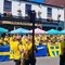 Sweden fans singing Abba in Sheffield for Euro 2022