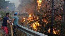Datça'daki orman yangını rüzgarın etkisiyle büyüdü! Söndürme çalışmaları havadan ve karadan sürüyor