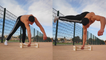 'Fitness freak FLAWLESSLY performs a one-arm planche while smoking'