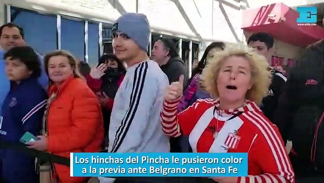 Los hinchas del Pincha le pusieron color a la previa ante Belgrano en Santa Fe