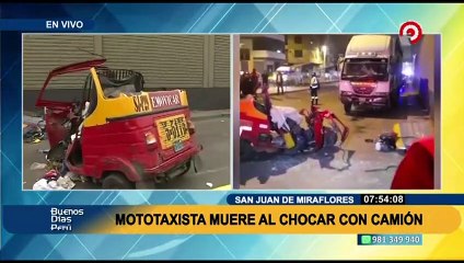 Violento choque en SJM: fiscal demora en llegar para levantamiento de cuerpo de mototaxista