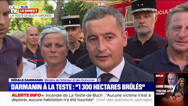Incendies en Gironde: Le feu continue sa progression annonce le ministre de l'Intérieur Gérald Darmanin