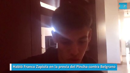 Habló Franco Zapiola en la previa del Pincha contra Belgrano