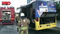 Kadıköy D-100 Karayolu’nda İETT otobüsünde yangın paniği