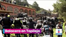 Balacera en Topilejo deja 14 detenidos y al menos 2 heridos
