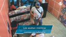 Sujetos armados asaltan a comensales de cafetería en Atizapán, Edomex