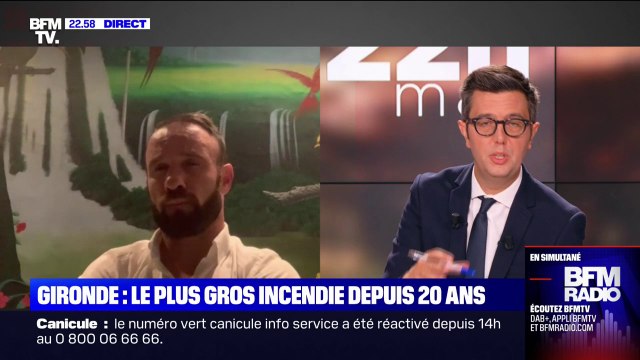 Gironde: L'important est d'arriver à cesser le feu rapidement déclare Mathieu Valbuena, joueur de football et propriétaire d'un camping situé près de la dune du Pilat