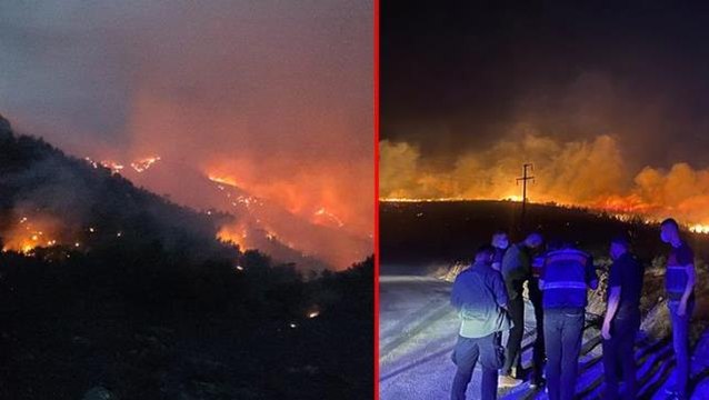 Datça ve Çeşme alev alev! İki bölgede de evler tahliye edildi, çalışmalar canhıraş sürüyor