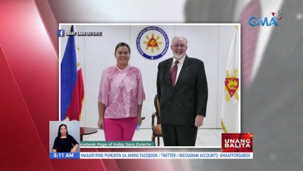 Australian Amb. Steven Robinson, bumisita sa opisina ni VP at DepEd Sec. Sara Duterte | UB