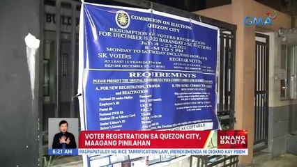 Voter registration sa Quezon City, maagang pinilahan | UB