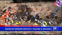 Huancayo: anciano con COVID-19 muere carbonizado tras explotar su balón de oxígeno