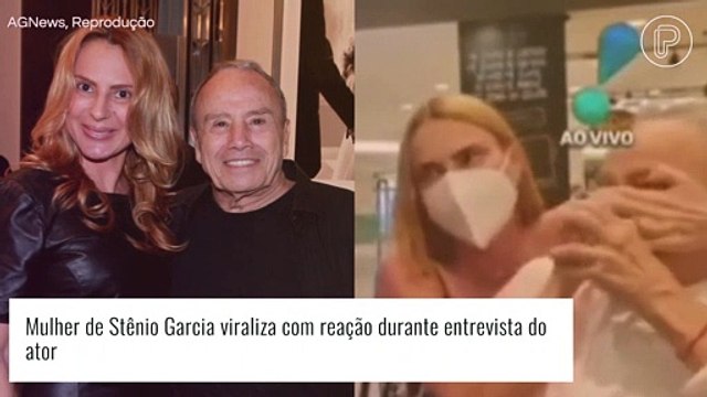 Mulher de Stênio Garcia choca ao retirar ator à força de entrevista: 'Sem noção'. Vídeo!